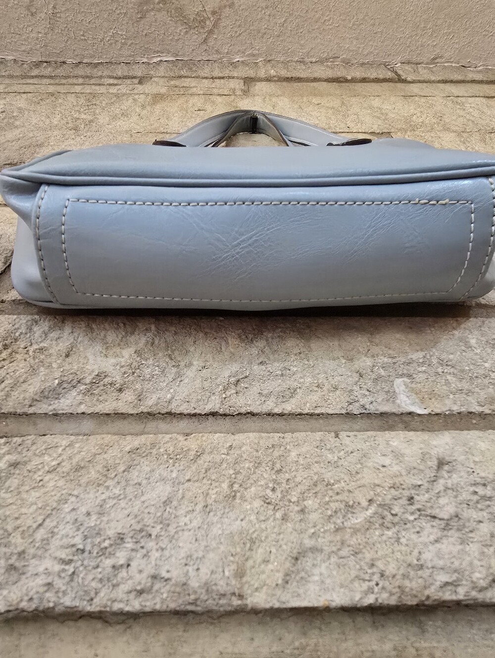 Nine West Powder Blue Faux Leather Mini Shoulder Bag | Vintage Y2K Style - Picture 5 of 10